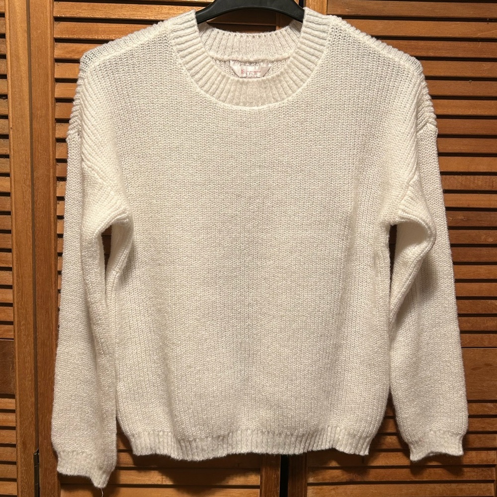 NOBO White Pullover Knit Oversized Sweater